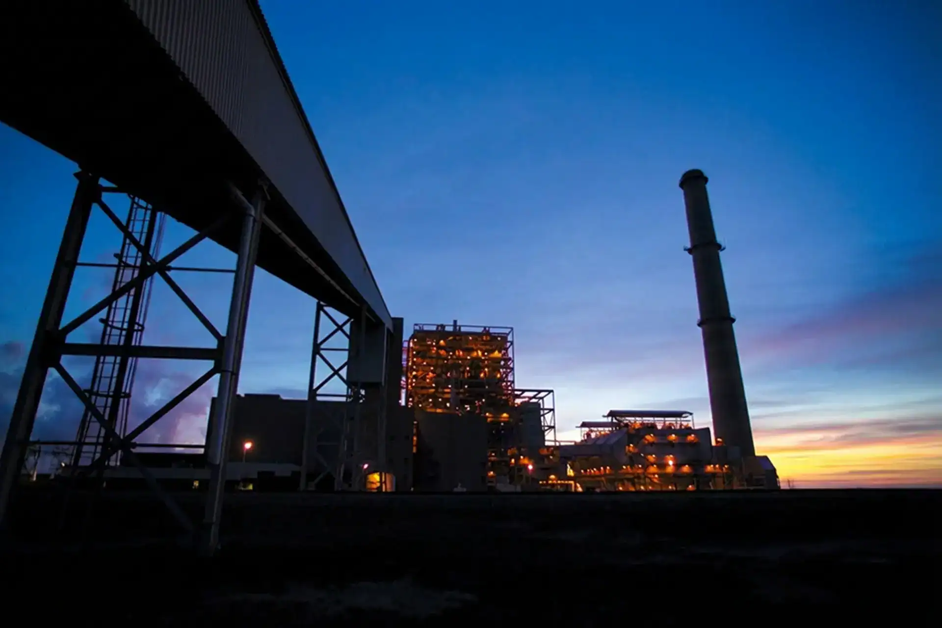 recovery chem cv plant at sunset